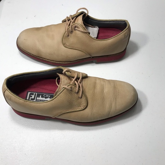 Footjoy City Golf Tan Leather Men\'s Shoes Size 8.5M SB-04 main image 9